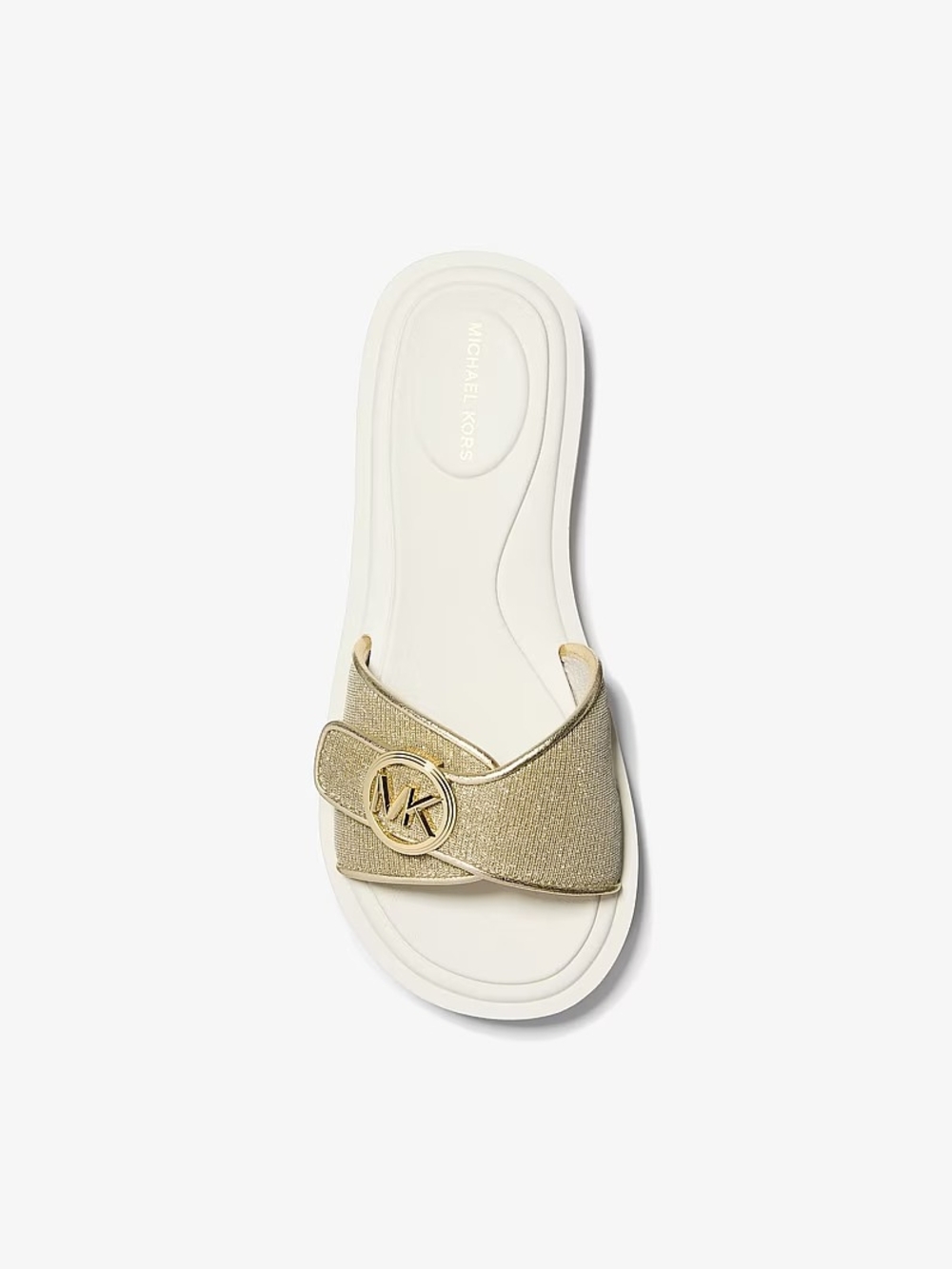 MICHAEL Michael Kors
Glitter Chain Mesh Logo Slide Sandal